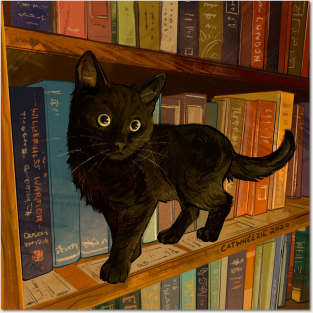 Little Library Cat Posters and Art